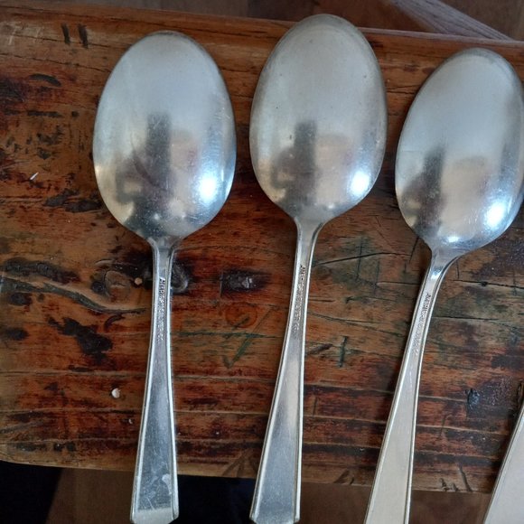 Vintage American Silver Co. Silverplate Soup Spoons Camelot Harvest Set of 6 - Picture 9 of 16